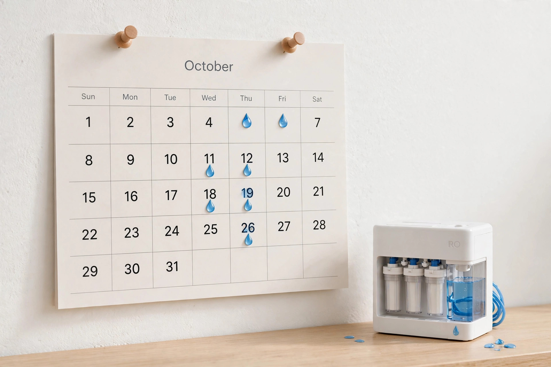 Commercial RO plant service schedule Ahmedabad — planned maintenance calendar for RO plant business Gujarat