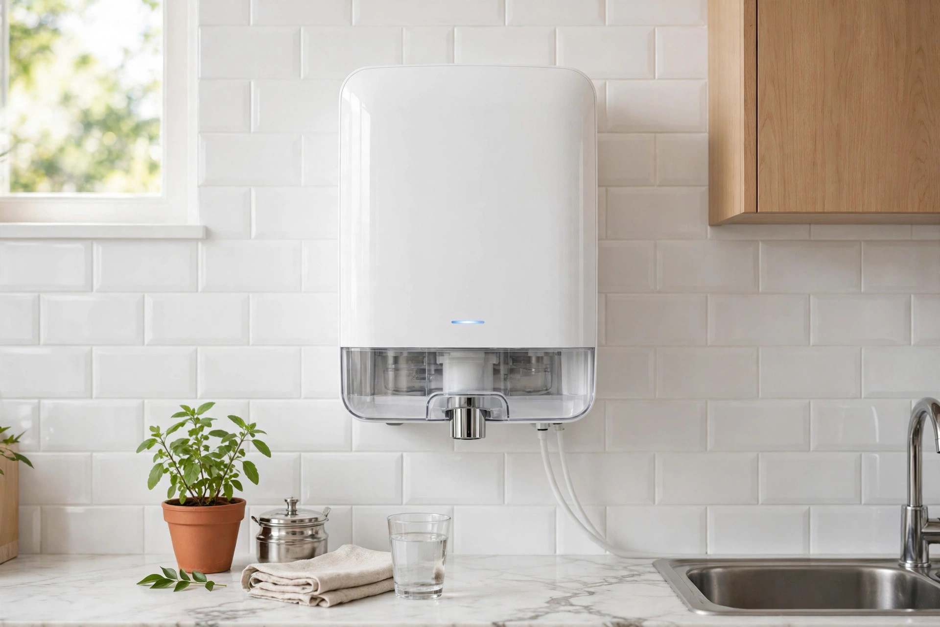 Pre-Diwali RO service Ahmedabad — RO water purifier in a festive Ahmedabad kitchen ready for Diwali guests
